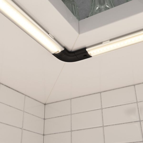 90° Verbinder für unsere flachen SIRIS 24V Unterbau-Leuchten (Farbe wählbar) Blitzangebot
