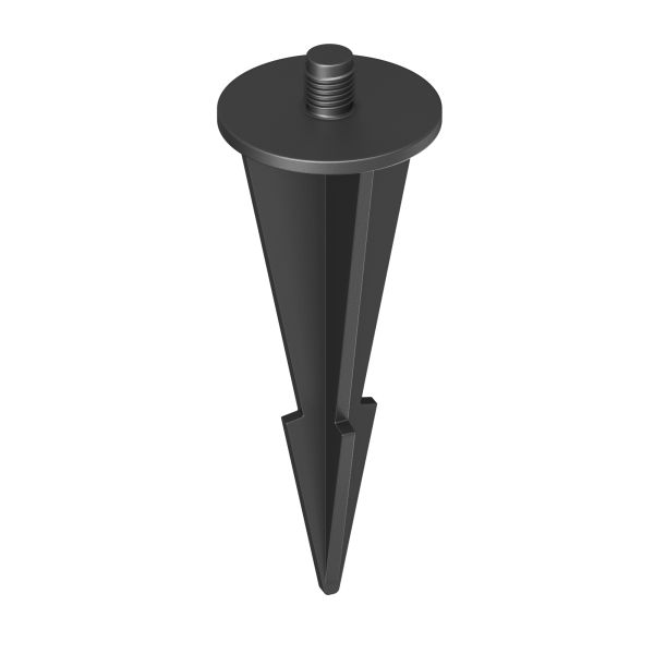 Garten-Erdspieß, für Solar-Pflasterstein BROSLO, schwarz, 8cm, 30mm Ø VIP-Rabatte