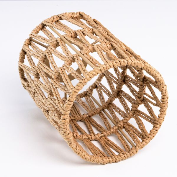 Handgefertigter Boho-Seil-Lampenschirm, natur-beige, 120mm Ø Super Sparpreis