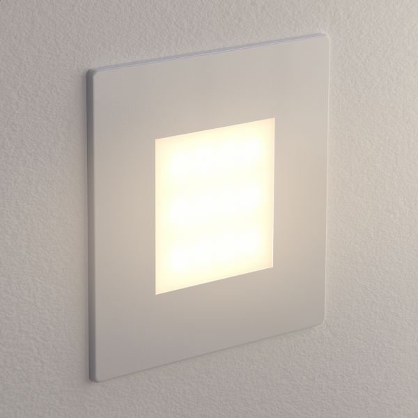 LED Treppenlicht / Wandeinbauleuchte FEX für innen und außen, eckig, 85 x 85mm (Farbe, Lichtfarbe wählbar) Zeitbegrenzte Promotion