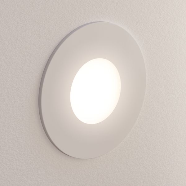 LED Treppenlicht / Wandeinbauleuchte FEX für innen und außen, rund, edelstahl, 85mm Ø (Farbe, Lichtfarbe wählbar) Speichern exportieren