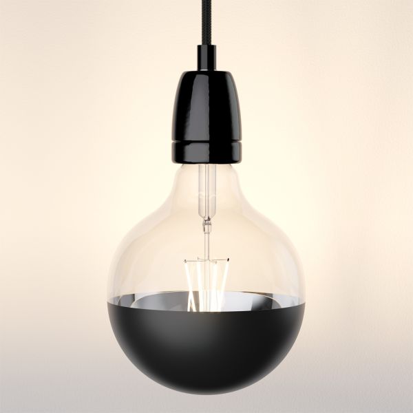 3m Textilkabel LEHA II mit Stecker, Schalter, 3m, Globe Leuchtmittel (Farbe, Leuchtmittel wählbar) Versandkostenfrei