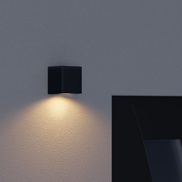 Wandleuchte ALSE für außen, Aluminium, IP54, einflammig, eckig, GU10 Downlight (Farbe, Leuchtmittel wählbar) Begrenztes Angebot