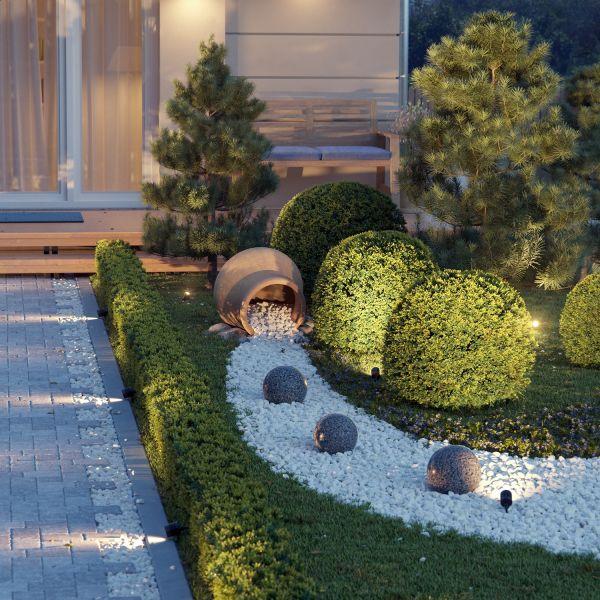 Kleiner LED Gartenstrahler mit Erdspieß TARL für außen, IP65, Stecker, schwarz, 4,3 W (Lichtfarbe wählbar) Vatertagsangebot