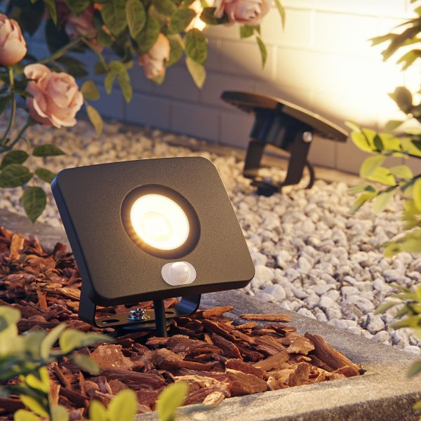 LED Gartenstrahler WEGA für außen, IP44, Bewegungsmelder, Stecker, 11,7 W, Bewegungsmelder (Lichtfarbe, Farbe wählbar) Neueste Mode