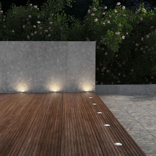 LED Boden-Einbauleuchte Atria für außen, IP65, 40mm Ø (Farbe, Lichtfarbe, Set Vorschaltgerät wählbar) Letzte 3 Tage