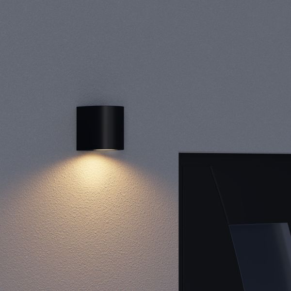 Wandleuchte ALSE für außen, Aluminium, IP54, einflammig, rund, GU10 Downlight (Farbe, Leuchtmittel wählbar) Letzte 2 Tage