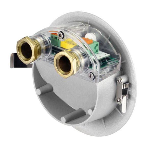 LED Treppenlicht/Wandeinbauleuchte für innen und außen, Downlight, rund, grau, 125mm Ø, warmweiß Letzter Tag