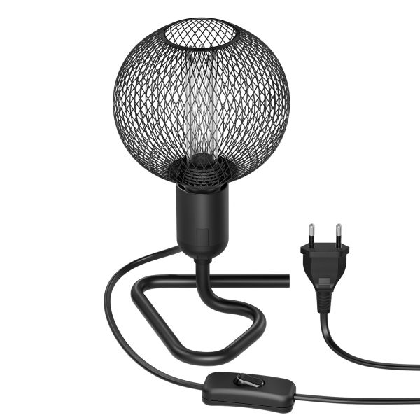 Tischlampe TRIN Lampen-Fassung Triangle Dreieck-Fuß, inkl. E27 LED, G120, extra warmweiß, 4W, 220lm Fabrikladen