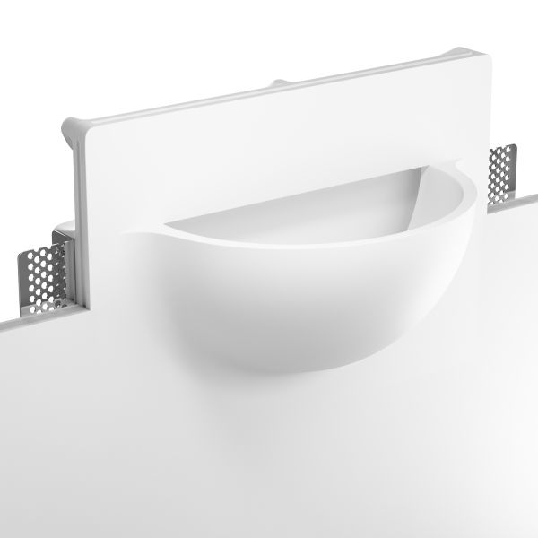 Gips Wandleuchte GIEDI DIY, Einbau (Leuchtmittel wählbar) zollfrei