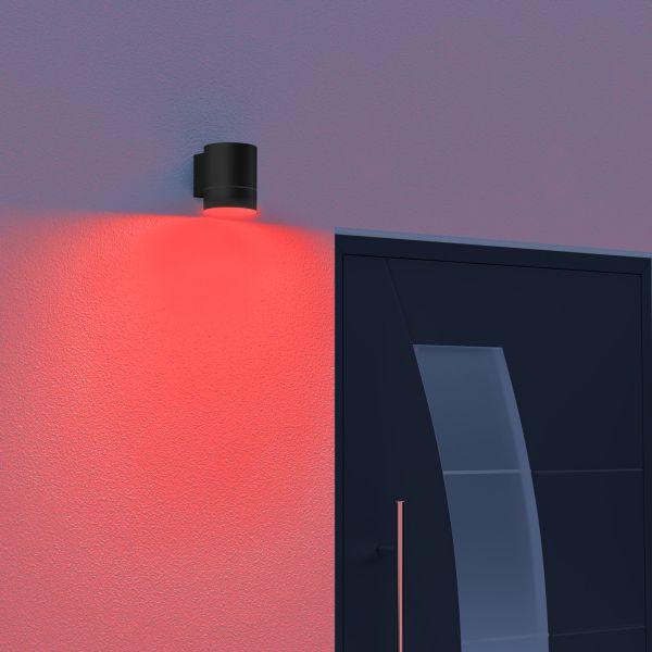 Smart Home Wandleuchte BIDO für außen, Aluminium Downlight + LED-Lampe Alexa, dimmbar, Farbtemperatur steuerbar (Farbe, Leuchtmittel wählbar) Online