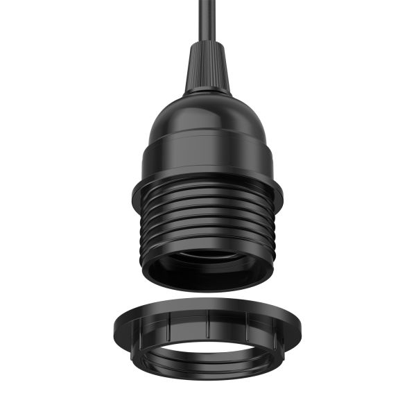 Kabel LEKA mit Stecker, Schalter und E27 Fassung, schwarz, 3m, inkl. Smart Home RGBW LED Lampe, 8,89W, 892lm Vatertagsangebot