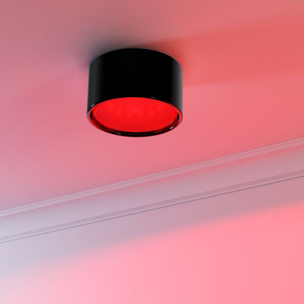 GX53 Porzellan Aufbauleuchte KLU rund 91mm Ø + smarte LED-Lampe Alexa, dimmbar, Farbtemperatur steuerbar (Farbe, Leuchtmittel wählbar) Top Angebot