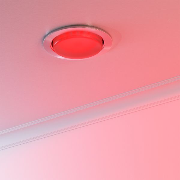 Einbaustrahler Zobe flach rund + smarte LED-Lampe Alexa, dimmbar, Farbtemperatur steuerbar, 107mm Ø Loch 90mm Ø (Farbe, Leuchtmittel wählbar) Zeitlich begrenztes Angebot