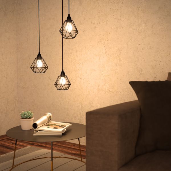 Käfigleuchte klein, Textilkabel LEKA, Stecker, Schalter, 3m, (Farbe, Leuchtmittel wählbar) Discount Store für neue Produkte