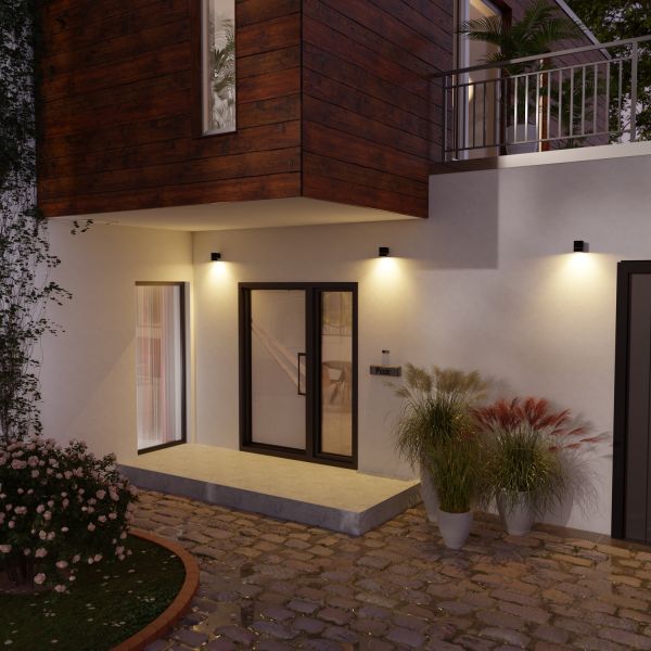 Wandleuchte BIDO für außen, Aluminium, IP44, GX53 Downlight (Leuchtmittel, Farbe wählbar) 2025