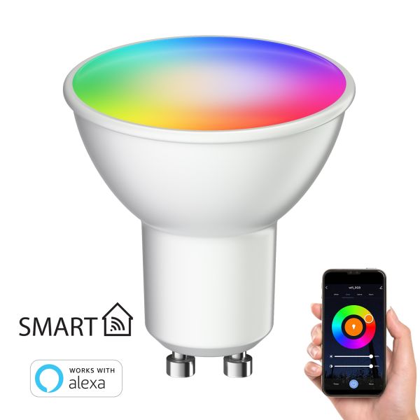 Wandspot WAIKA, zweiflammig, mit Schalter, weiß matt, inkl. Smart Home RGBW GU10 LED Lampen je 473lm Schlussverkauf