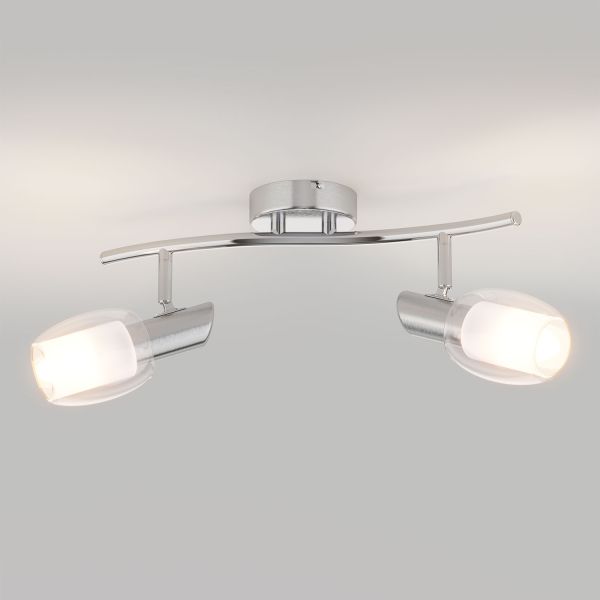 Deckenleuchte ELERA, zweiflammig inkl. LED E14 Lampe, chrom matt (Leuchtmittel wählbar) Black Friday