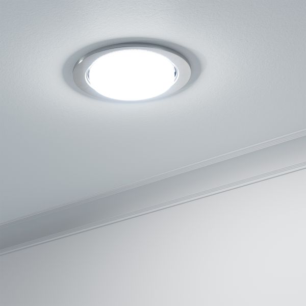Deckeneinbauleuchte RUBA, rund, 107mm Ø, 1x GX53 max. 25W (Set, Farbe, Leuchtmittel wählbar) Lagerräumung