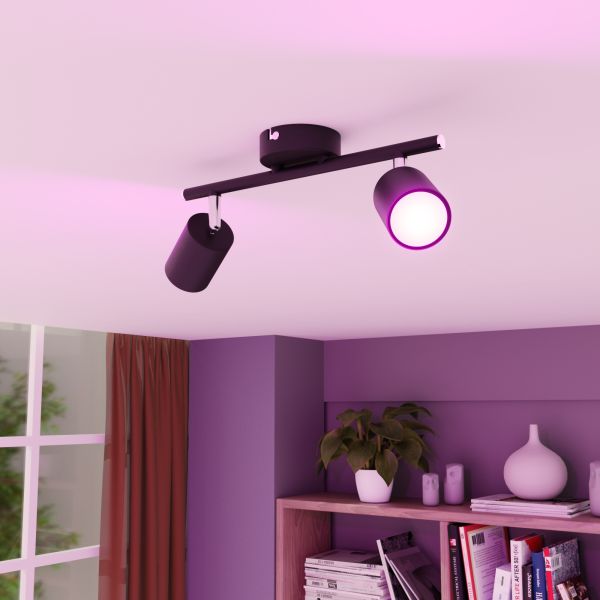 Deckenstrahler WAIKA, zweiflammig, inkl. Smart Home RGBW GU10 LED Lampen je 473lm (Farbe wählbar) Letzte 3 Tage