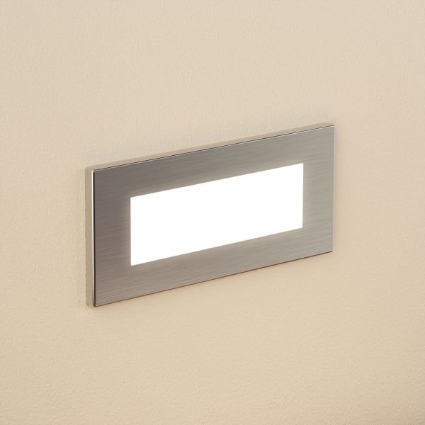 LED Treppenlicht / Wandeinbauleuchte für innen und außen, eckig, edelstahl, 123 x 60mm (Lichtfarbe wählbar) Discount Store für neue Produkte