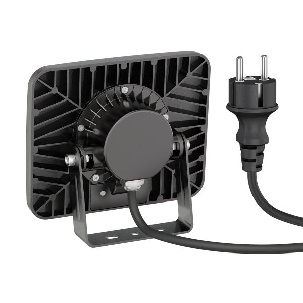 LED Gartenstrahler WEGA für außen, IP44, Stecker, schwarz, 29,6 W, 2361lm, warmweiß Im Verkauf