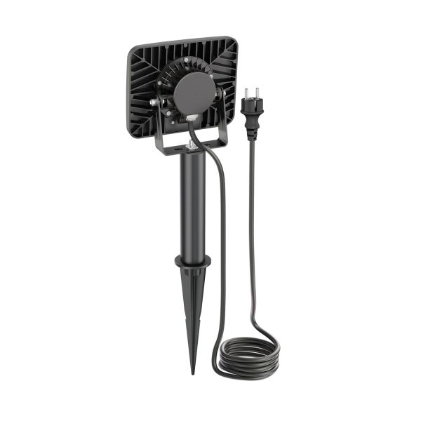LED Gartenstrahler Wega mit Erdspieß und 15cm Sockel für außen, schwarz, 28,005W, 2361lm, warm-weiß Sonderangebot