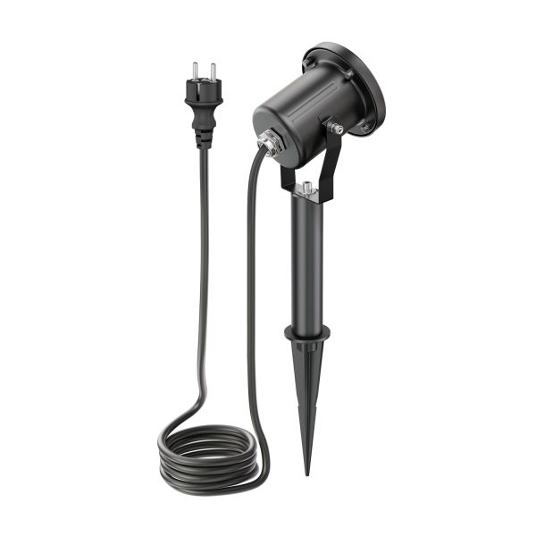 Gartenstrahler mit Erdspieß MIBU für außen Edelstahl, schwarz, inkl. Smart Home RGBW GU10 LED Lampe, 5,41W, 473lm Rabatt
