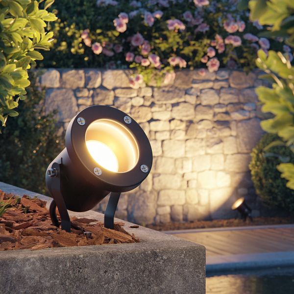 Gartenstrahler KUK für außen, Edelstahl (Farbe, Leuchtmittel, Set Vorschaltgerät wählbar) Begrenztes Angebot
