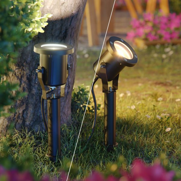 LED Gartenstrahler MIBU mit Erdspieß schwarz für außen, Edelstahl (Leuchtmittel wählbar) Preisnachlass