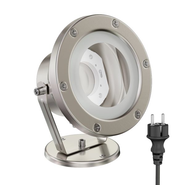 LED Gartenstrahler BULA für außen, Edelstahl (Leuchtmittel wählbar) Vatertagsangebot