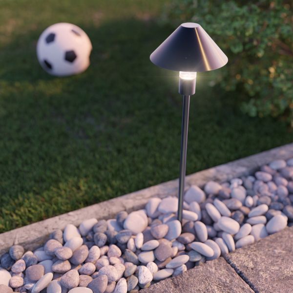 LED Gartenleuchte Hastam schwarz mit Erdspieß für außen IP44 (Lichtfarbe, Set Vorschaltgerät wählbar) Exklusive Angebote