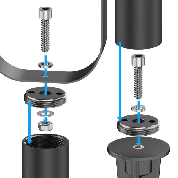 Gartenstrahler mit Erdspieß MIBU für außen Edelstahl schwarz, inkl. Smart Home RGBW GU10 LED Lampe, 5,41W, 473lm Riesige Ersparnisse