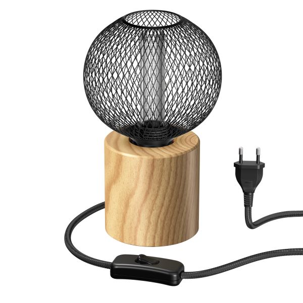 Tischlampe HITO, Holz massiv, rund, inkl. E27 LED, G120, extra warmweiß, 4W, 220lm Letzte 2 Tage