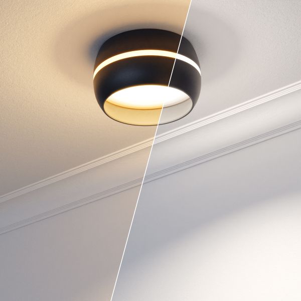 Deckenleuchte / Lampenfassung FUNT, 90mm Ø, inkl smarte LED (Farbe, Leuchtmittel wählbar) Letzter Tag