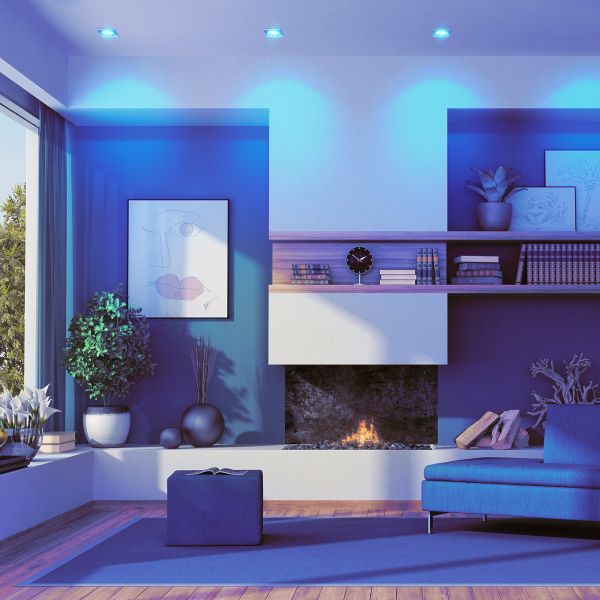 Deckeneinbaustrahler RIR Einbaurahmen eckig, inkl. Smart Home RGBW GU10 LED Lampe, 5,41W, 473lm (Farbe wählbar) Bis zu 50% Rabatt