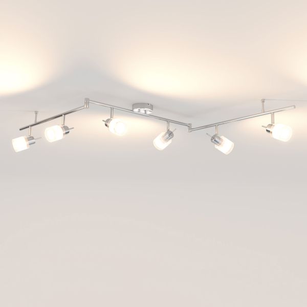 Deckenleuchte MIRAS, 6-flammig, für GU10 Lampe (Leuchtmittel wählbar) 50% Rabatt für begrenzte Zeit