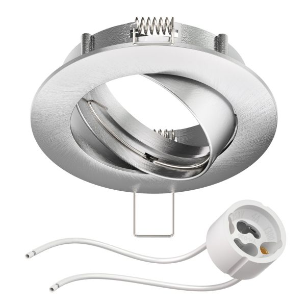 Deckeneinbaurahmen Circ, rund, schwenkbar (LED/Halogen/GU10/MR16/PAR16/50mm) (Leuchtmittel, Farbe wählbar) Flash Sale