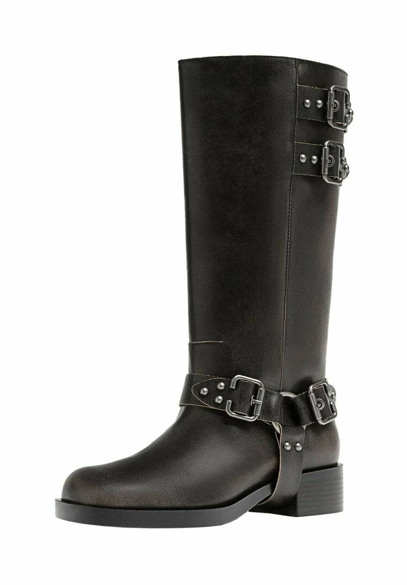 Stradivarius Stradivarius Cowboy/Biker boots - dark grey Große Rabatte