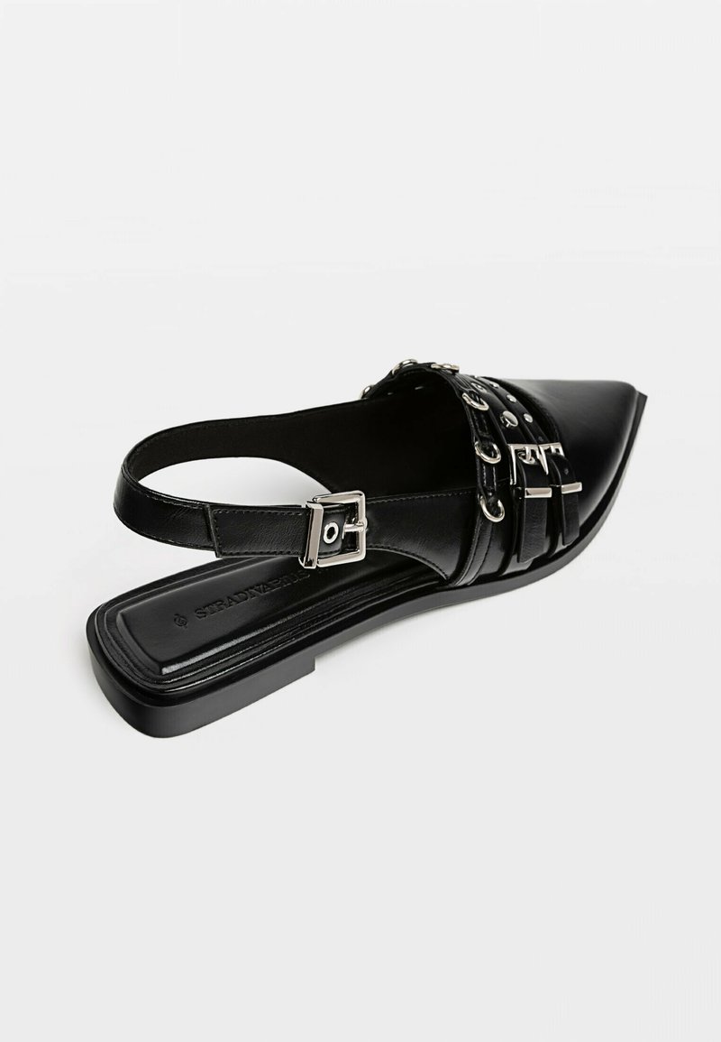 Stradivarius Stradivarius Slingback ballet pumps - black Saisonale Angebote