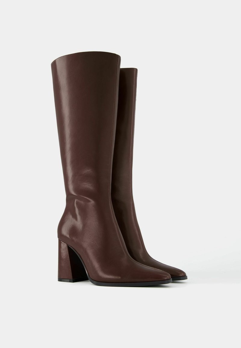 Bershka Bershka Boots - dark red Räumungsverkauf