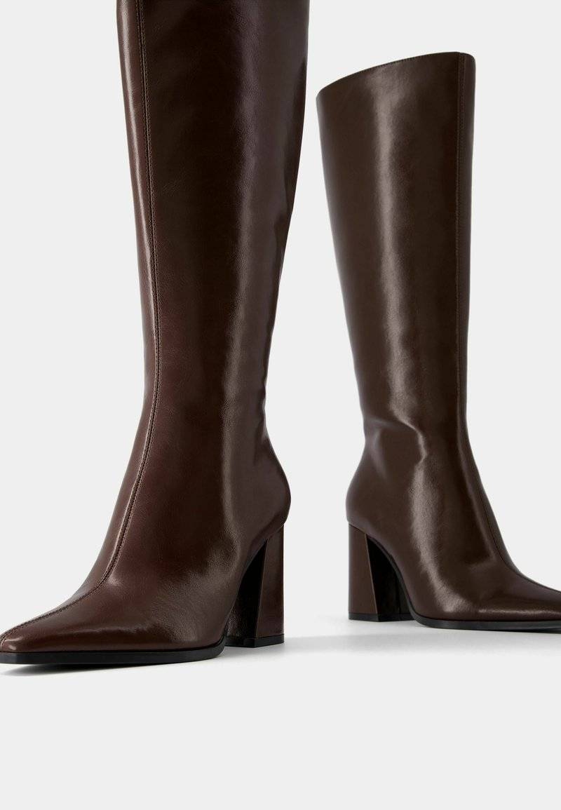 Bershka Bershka Boots - dark red Räumungsverkauf