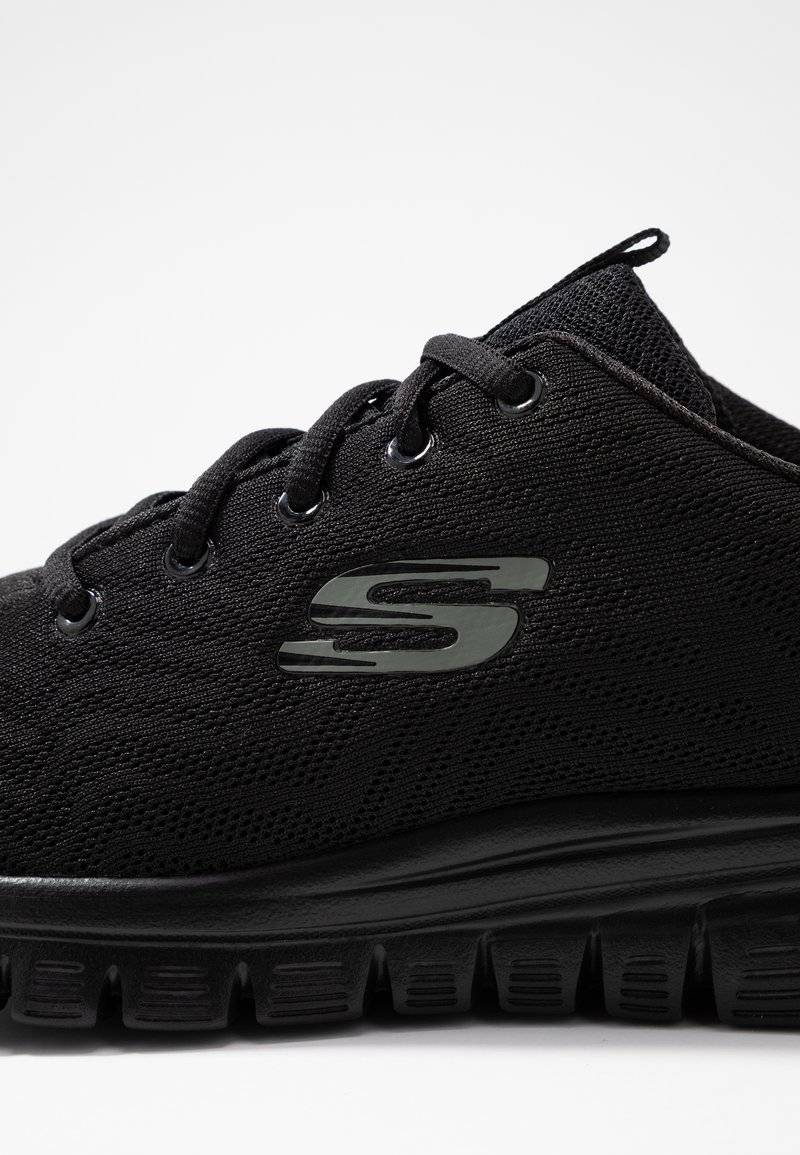 Skechers Wide Fit Skechers Wide Fit GRACEFUL - Trainers - black Neueste Stile