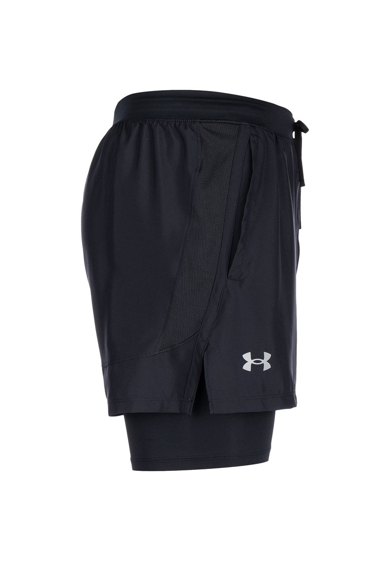 Under Armour Under Armour LAUNCH SHORTS 2-IN-1 - Sports shorts - black black reflective Zeitlich begrenztes Angebot