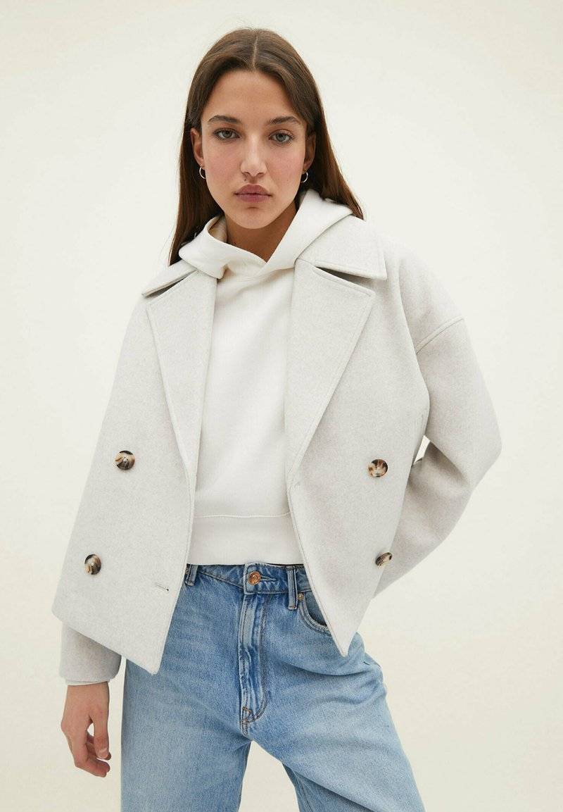 Stradivarius Stradivarius SOFT WRAP - Blazer - stone Begrenzte Freigabe
