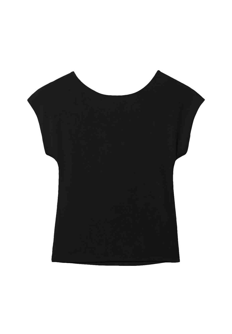 Stradivarius Stradivarius OPEN-BACK - Basic T-shirt - black Letzte 3 Tage