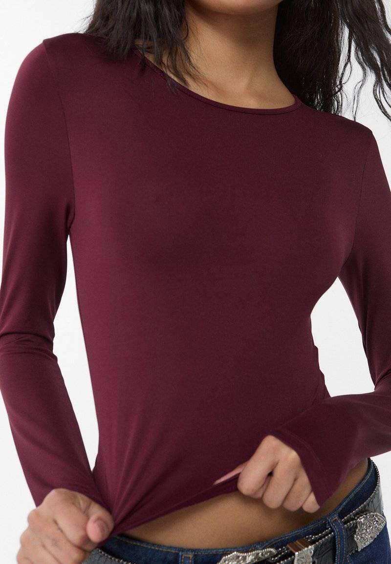 Stradivarius Stradivarius Long sleeved top - bordeaux JETZT KAUFEN