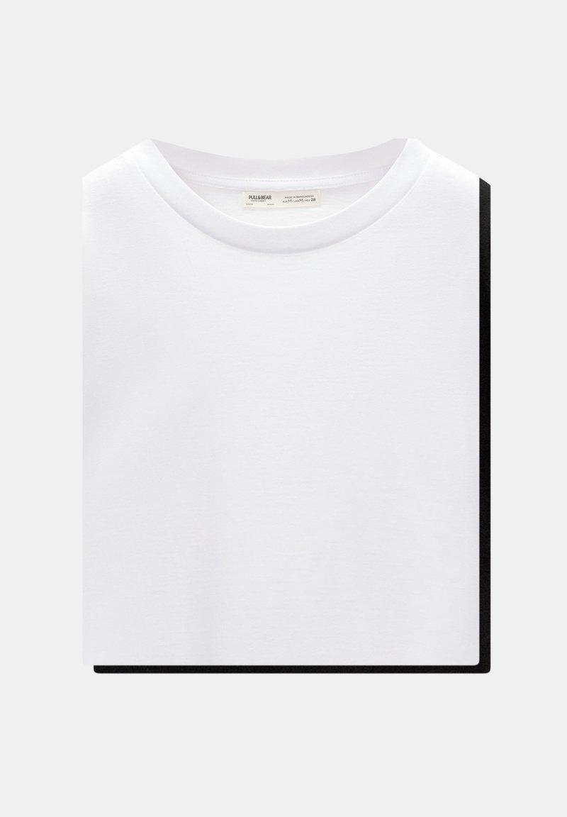 PULL&BEAR PULL&BEAR SHORT SLEEVE - PACK OF 2 - Basic T-shirt - white Bis zu 50% Rabatt