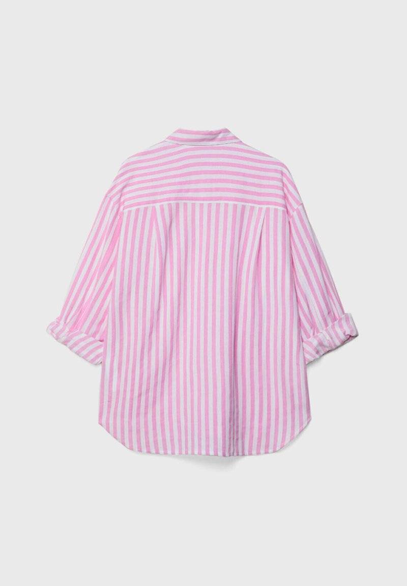 Stradivarius Stradivarius STRIPED - Button-down blouse - light pink Vierteljährliche Förderung
