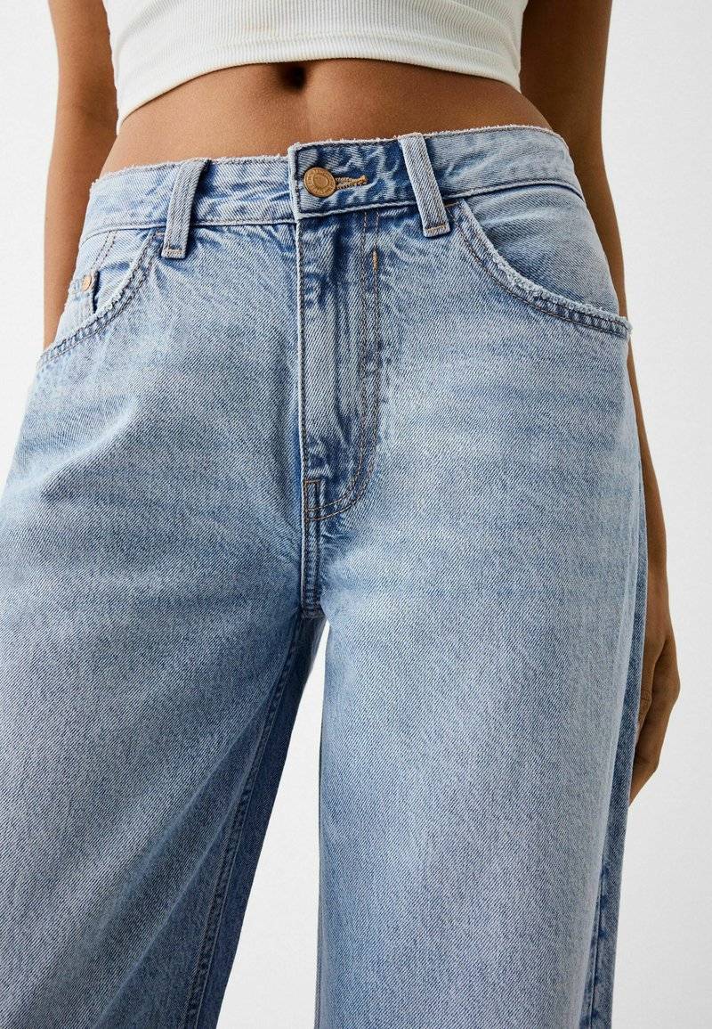 Bershka Bershka WIDE-LEG - Relaxed fit jeans Super Rabatt